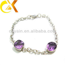 Bracelet en pierres violet